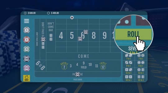 Click Vir op de roll button