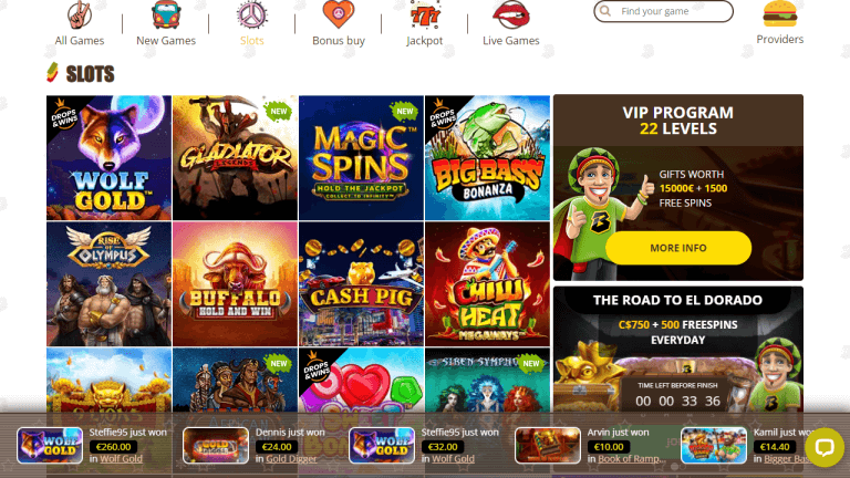 Bob Casino Screenshot 2